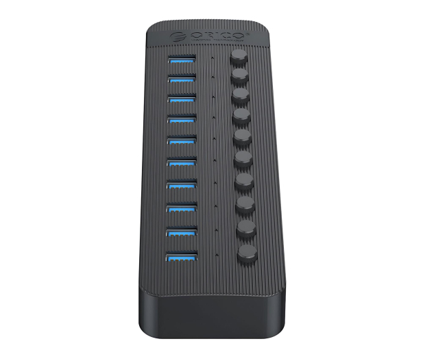 Orico 10x USB-A 3.0 z włącznikami - czarny - 1343442 - zdjęcie 3